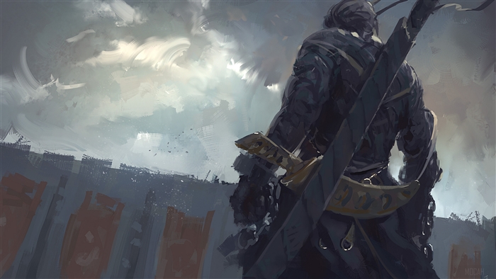 Warrior with GhostBlade and Sword
