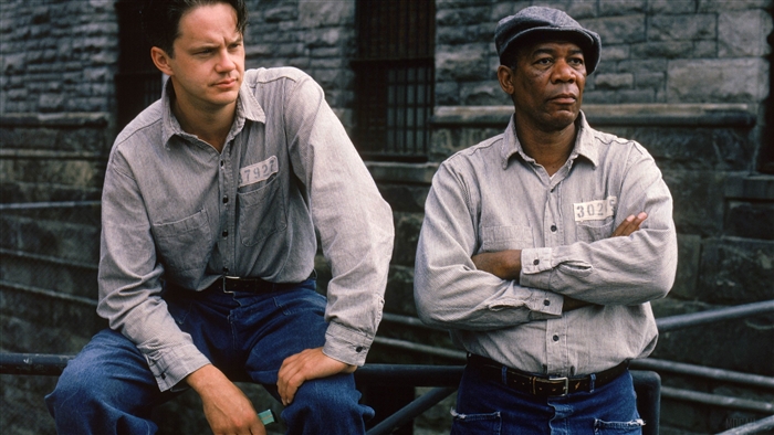 Morgan Freeman and Tim Robbins in The Shawshank Redemption 4K