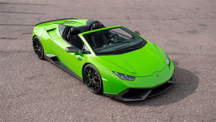 Green Lamborghini Huracan Spyder 4K