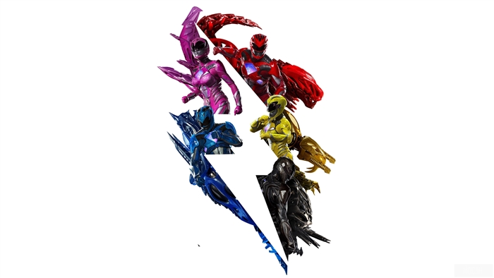 Power Rangers Red, Pink, Yellow, Blue, and Black Rangers