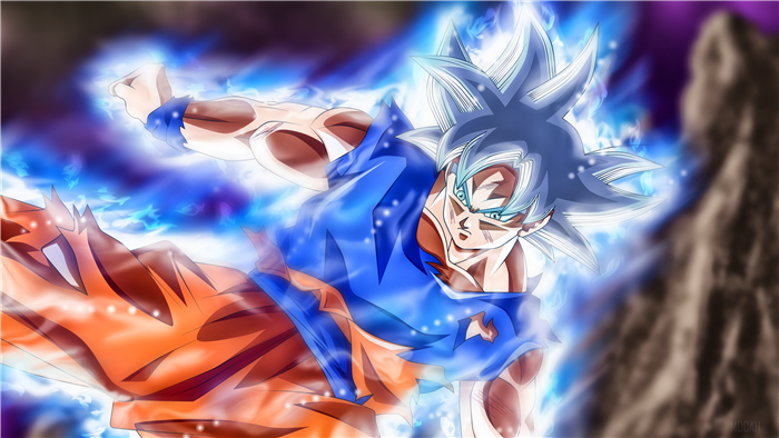 Goku from Dragon Ball in Ultra Instinct 4K