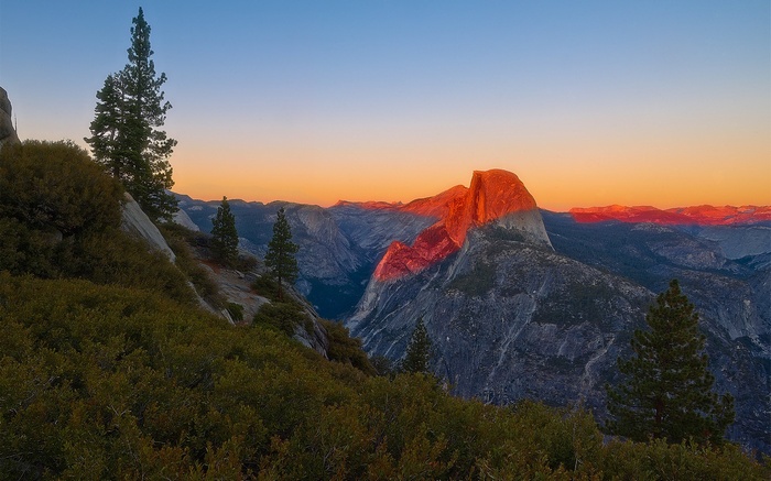 Half Dome Yosemite National Park at Sunset