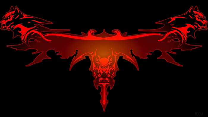 Tribal wolf and demon design