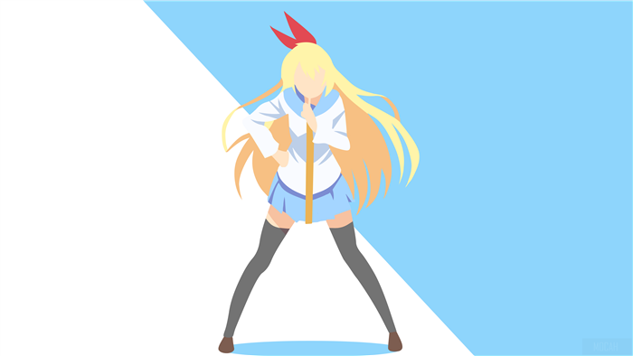 Chitoge Kirisaki from Nisekoi Minimalist 4K