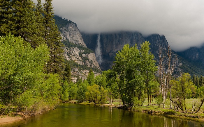 Yosemite National Park Waterfall and River