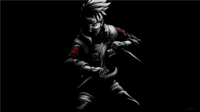 Kakashi Hatake Dynamic Ninja Pose Naruto 4K