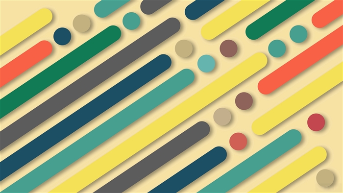 Colorful Geometric Circles and Lines Pattern 4K