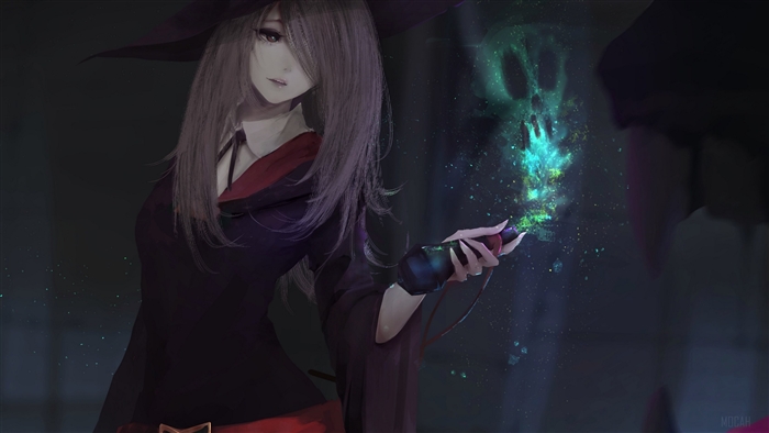 Sucy Manbavaran witch casting magic 4K