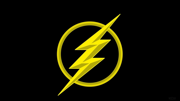 The Flash logo from DC Comics 4K