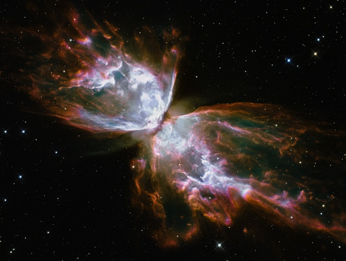 Butterfly Nebula in Outer Space
