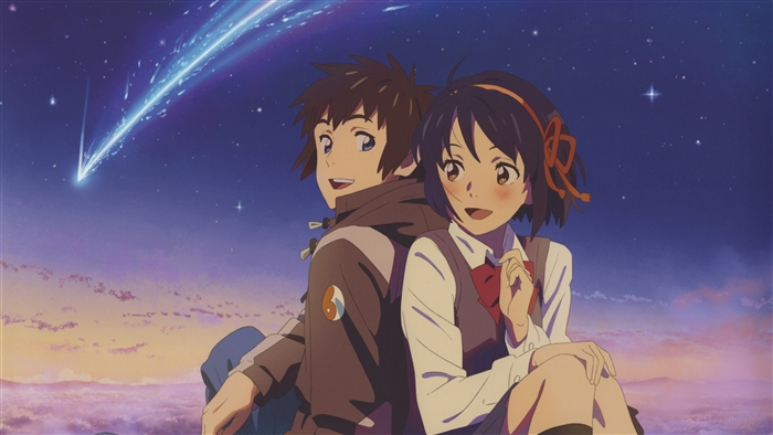 Mitsuha Miyamizu and Taki Tachibana from Your Name 4K