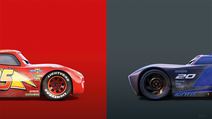 Lightning McQueen and Jackson Storm Faceoff 4K