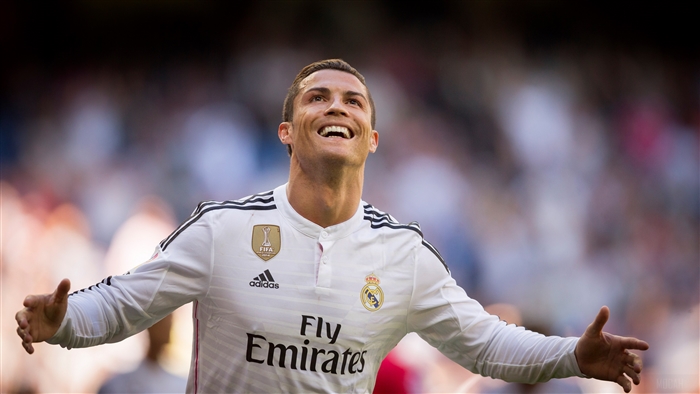 Cristiano Ronaldo Celebrates in Real Madrid Jersey 4K