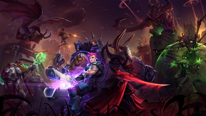 Zarya from Overwatch in a battle scene