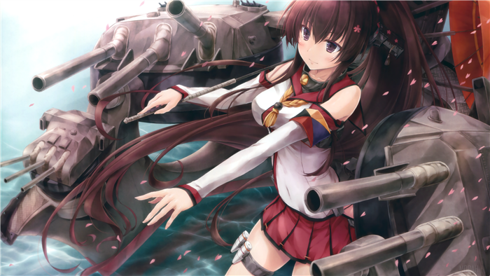 Yamato from Kantai Collection with Ship Guns