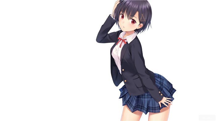 Girl with Red Eyes and Skirt 4K