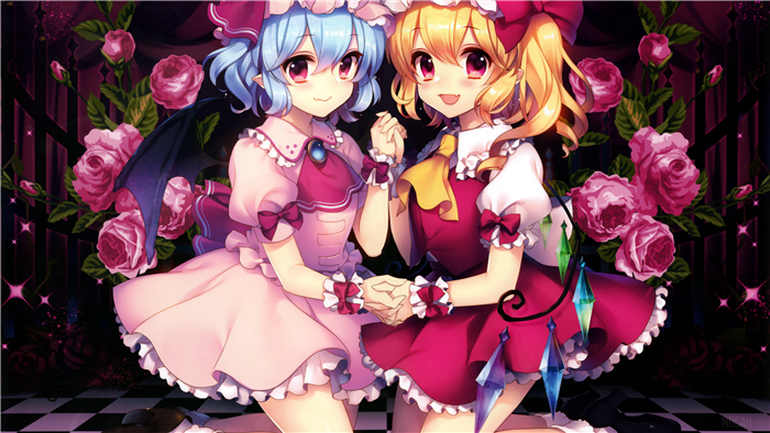 Remilia Scarlet and Flandre Scarlet from Touhou 4K