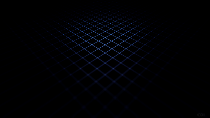 Blue Grid Lines on Black Background 4K