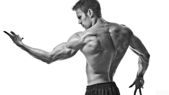 Man showing back muscles