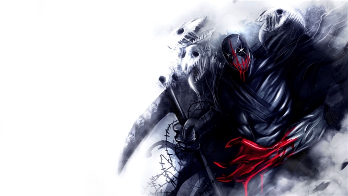 Grim Reaper with Skulls and Scythe 4K