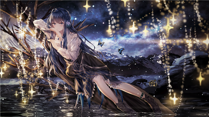 Serene Night by the Mountain Lake 4K