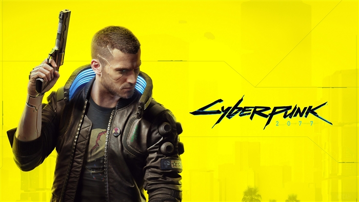 V from Cyberpunk 2077 holding a gun 4K