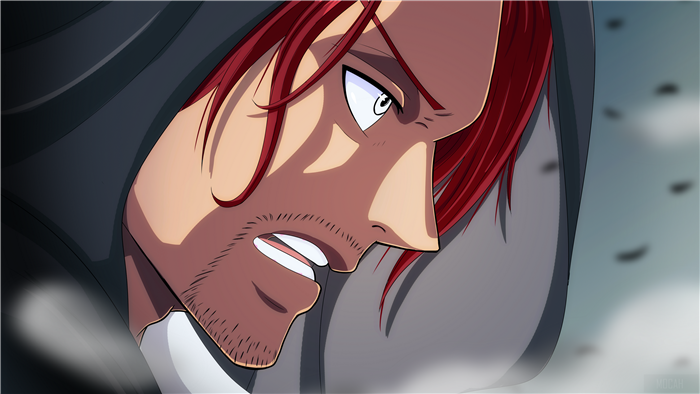 Shanks Intense Red Haired Portrait One Piece 4K