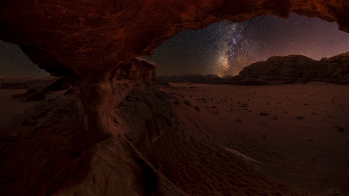 Desert Archway with Milky Way Stars 4K