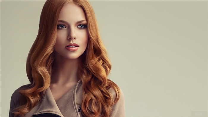 Redhead Woman with Blue Eyes in Soft Light 4k