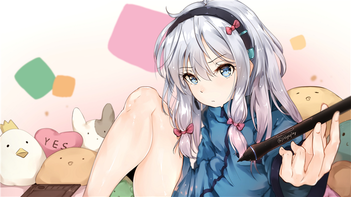 Sagiri Izumi holding a drawing pen 4K