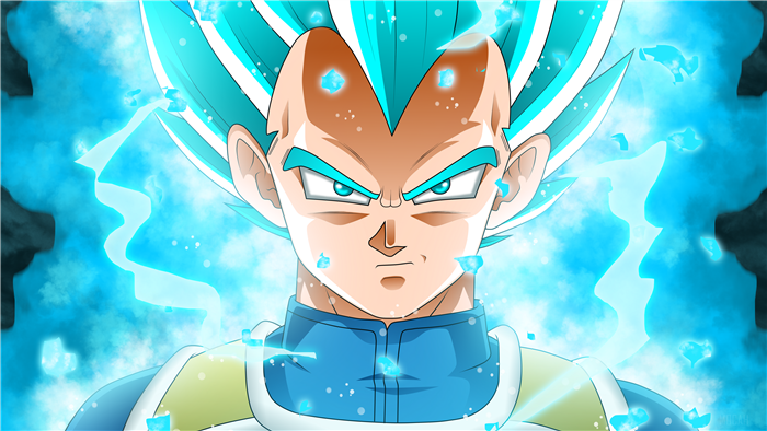 Vegeta from Dragon Ball in Super Saiyan Blue 4K