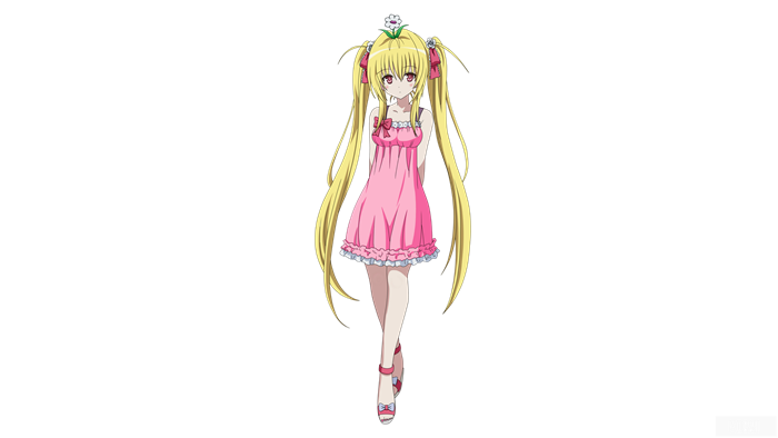 Golden Darkness from To LOVE-Ru in a pink dress