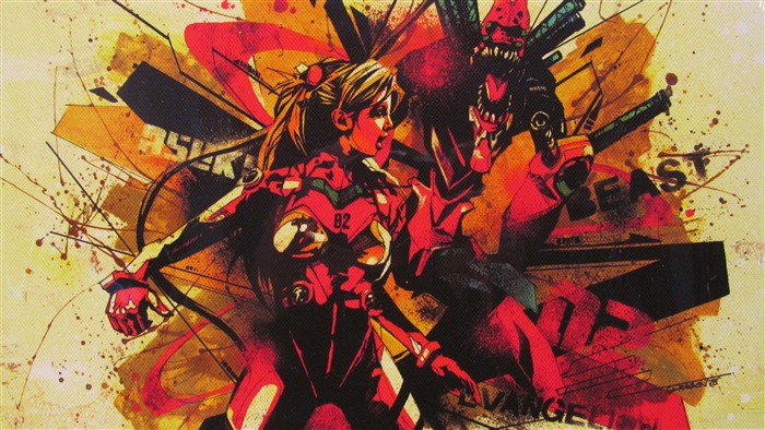 Asuka Langley Sohryu and Evangelion Unit-02 Neon Genesis 4K