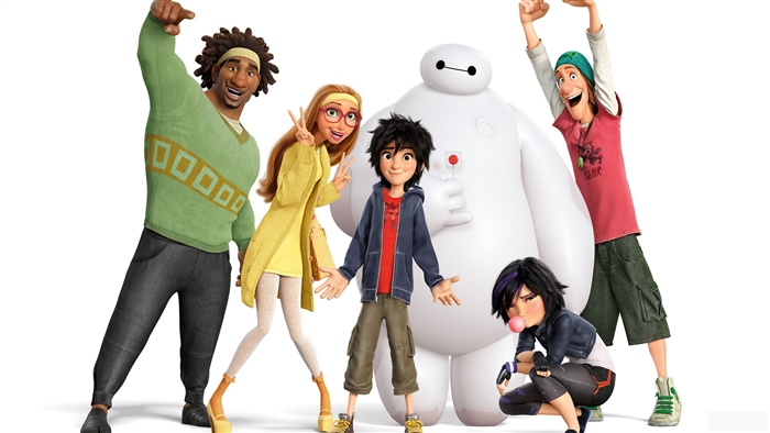 Big Hero 6 characters with Baymax