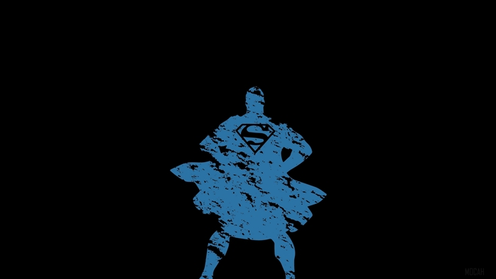Superman silhouette with S shield 4K