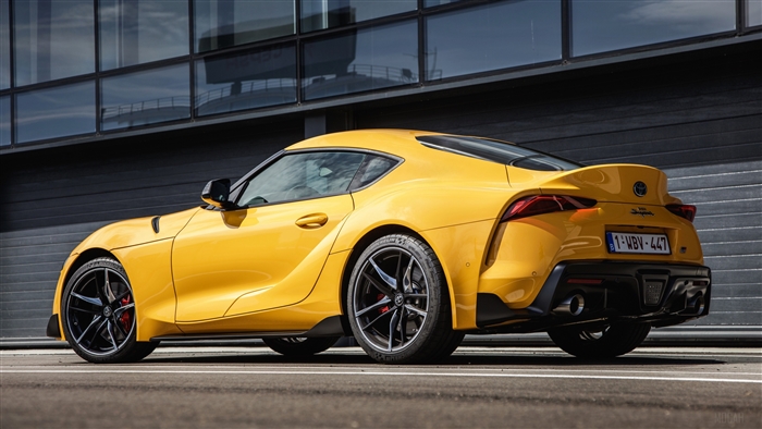 Yellow Toyota GR Supra 4K