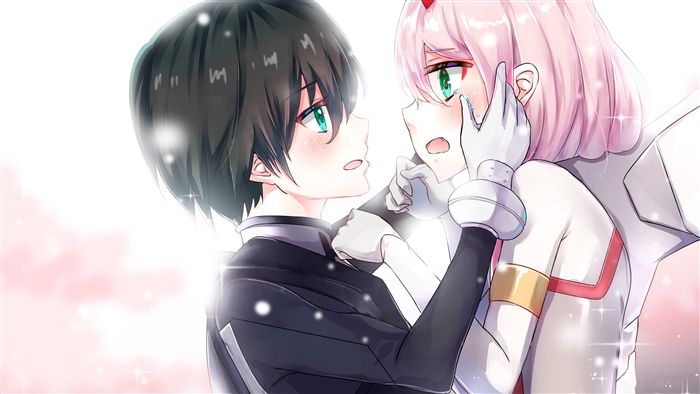 Hiro and Zero Two from Darling in the Franxx 4K