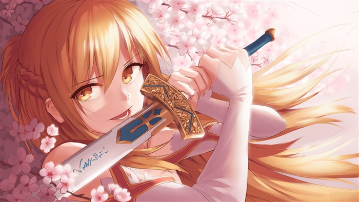 Asuna Yuuki with Excalibur Sword 4K