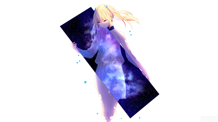Girl with galaxy dress