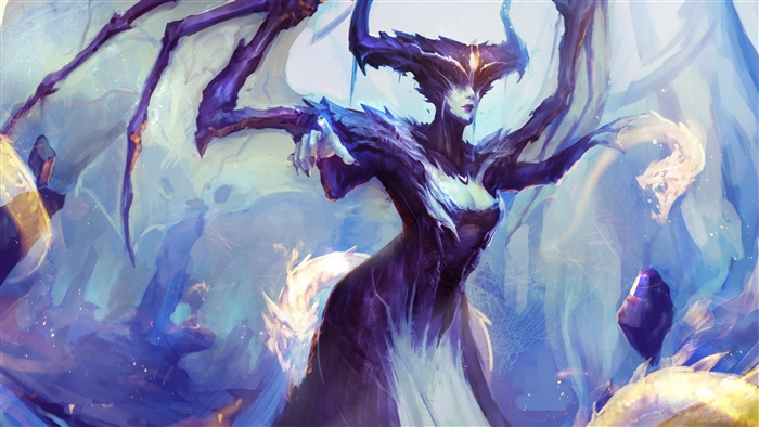 Demon woman with horns and wings 4K