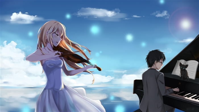 Kaori Miyazono and Kousei Arima 4K