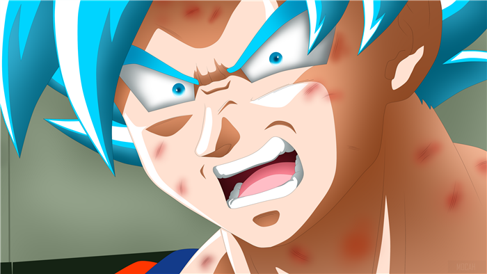 Goku from Dragon Ball Super in SSGSS form