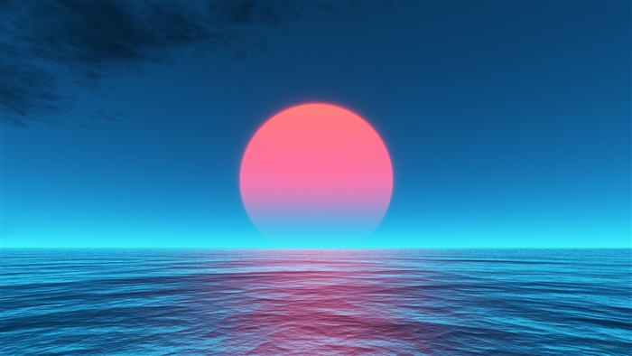 Sunset over the ocean