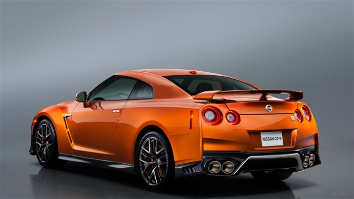 Orange Nissan GT-R Sport Car 4K