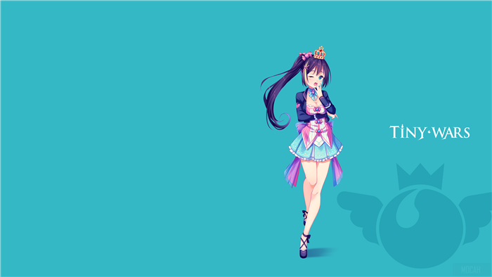 Girl with Crown and Ponytail from TinyWars 4K