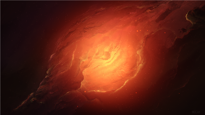 Orange Nebula in Space 4K