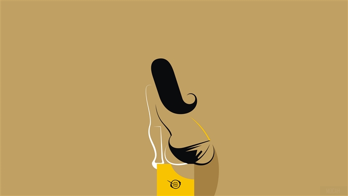 Minimalist Vector Art of a Woman in Bikini