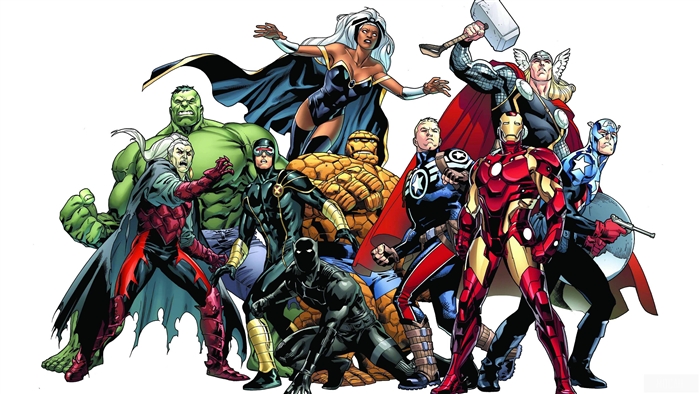Avengers and X-Men characters 4K