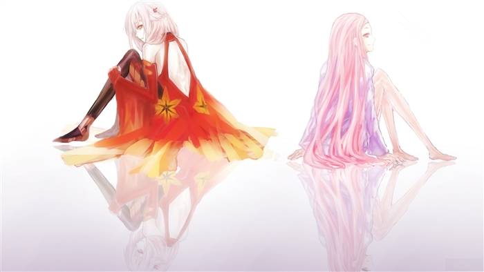 Inori Yuzuriha and Mana Ouma from Guilty Crown 4K