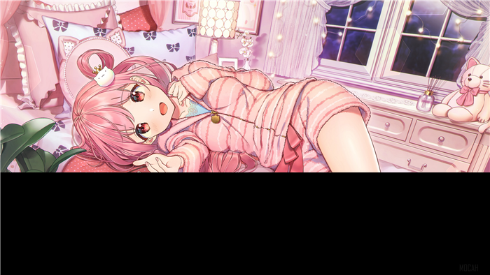 Girl with Pink Hair Lying Down 4K